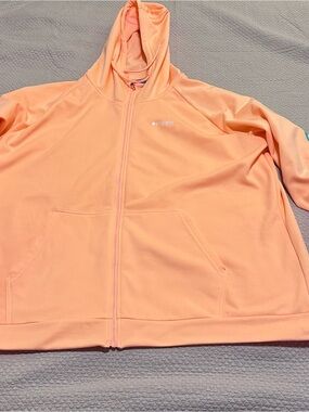 Columbia Peach Full-Zip Hooded Sweatshirt